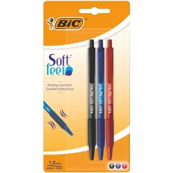 DŁUGOPIS AUTOMATYCZNY SOFT FEEL 3 SZT. BIC