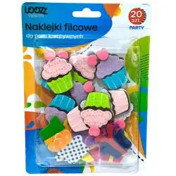 NAKLEJKI FILCOWE PARTY 20 SZTUK DO PRAC KREATYWNYCH ST. MAJEWSKI