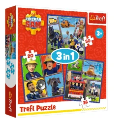 PUZZLE 3W1 STRAŻAK SAM DZIEŃ STRAŻAKA TREFL 3+