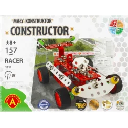 ZESTAW KONSTRUKCYJNY MAŁY KONSTRUKTOR RACER WYŚCIGÓWKA 157 ELEMENTÓW 8+