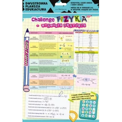 PLANSZA EDUKACYJNA DWUSTRONNA ŚCIĄGA A4 FIZYKA