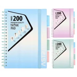 KOŁOZESZYT A5 100 KARTEK W KRATKĘ OMBRE PASTELOWY ASTRA