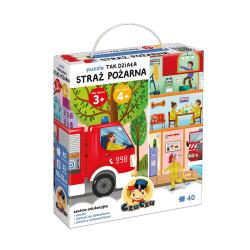 CZUCZU PUZZLE TAK DZIAŁA STRAŻ POŻARNA 40 ELEMENTÓW 32 OBRAZKI PLAKAT 3+
