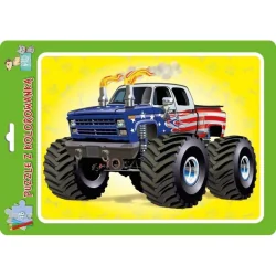 PUZZLE W RAMCE Z KOLOROWANKĄ MONSTER TRUCK