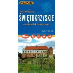WOJEWÓDZTWO ŚWIĘTOKRZYSKIE. MAPA ATRAKCJI TURYSTYCZNYCH 1:200 000