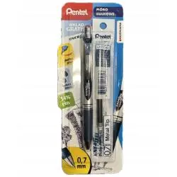 PIÓRO KULKOWE 0,7 MM CZARNE Z WKŁADEM W ZESTAWIE PENTEL