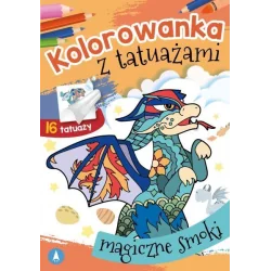 MAGICZNE SMOKI KOLOROWANKA Z TATUAŻAMI 