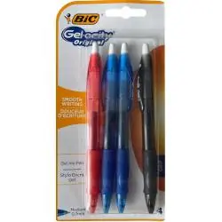 DŁUGOPISY ŻELOWE BIC GEL-OCITY ORIGINAL 4 SZTUKI 3 KOLORY