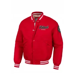 KURTKA PRZEJŚCIOWA MĘSKA PITBULL SEABRIDGE RED ROZMIAR XL BOMBER COLLEGE