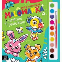 MAŁE ZWIERZĄTKA. MALOWANKA Z FARBKAMI I PĘDZELKIEM