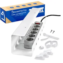 LISTWA POD BIURKO NA KABLE ORGANIZER KABLI BIAŁY 43 X 10 CM