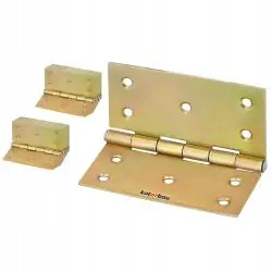 ZAWIASY 100 MM ŻÓŁTY OCYNK DO MEBLI DRZWI SKRZYŃ 4 SZTUKI KOTARBAU