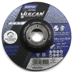 TARCZA SZLIFIERSKA NORTON VULCAN 125 MM 6,4 MM T27 STAL INOX ŻELIWO