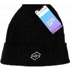 CZAPKA ZIMOWA LOTTO 360 CZARNA BEANIE WYWIJANA Z HAFTEM