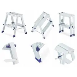 DRABINA DOMOWA DWUSTRONNA SKŁADANA METALOWA 125 KG HIGHER S12 2X2