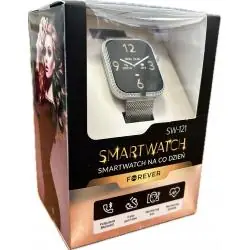 SMARTWATCH FOREVER SW-121 SREBRNY 1,83" TĘTNO SATURACJA SEN IP67