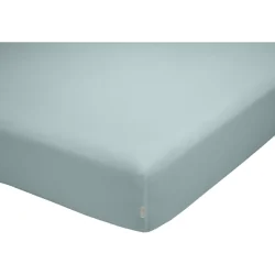 PRZEŚCIERADŁO Z GUMKĄ JASNONIEBIESKIE QUTUN 90 X 200 CM BAWEŁNA ORGANICZNA