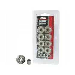 ŁOŻYSKA ABEC-5 CARBON 8 SZTUK + 4 TULEJKI DYSTANSOWE NILS EXTREME