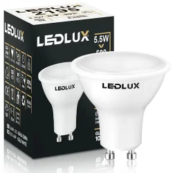 ŻARÓWKA LED GU10 5,5W 500 LM 6000K ZIMNA BIAŁA 230V LEDLUX