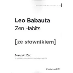 ZEN HABITS WERSJA ANGIELSKA Z PODRĘCZNYM SŁOWNIKIEM