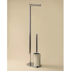 UCHWYT NA PAPIER TOALETOWY ZE SZCZOTKĄ WC CHROM COSMIC ARCHITECT S+