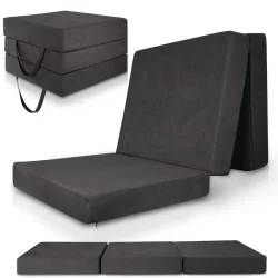 MATERAC SKŁADANY BEAUTISSU VISCO VS95 200X80X14 CM ANTRACYT