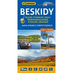 BESKIDY. MAPA ATRAKCJI TURYSTYCZNYCH 1:100 000