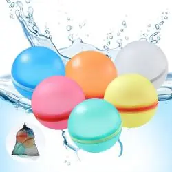 BALONY WODNE WIELOKROTNEGO UŻYTKU SILIKONOWE 6 SZT SZYBKIE NAPEŁNIANIE