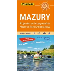 MAZURY POJEZIERZE MRĄGOWSKIE MAZURSKI PARK KRAJOBRAZOWY 1:50 000