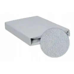 PRZEŚCIERADŁO DO ŁÓŻECZKA 60X120 FROTTE Z GUMĄ SZARE PREMIUM 180 G/M2 BABYMATEX
