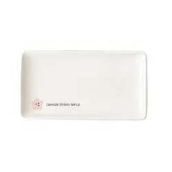 TACKA OZDOBNA BIAŁA Z NAPISEM ZAWSZE BLISKO SERCA