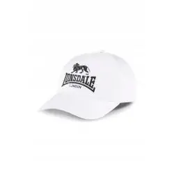 CZAPKA Z DASZKIEM LONSDALE BIAŁA Z CZARNYM LOGO UNIWERSALNA