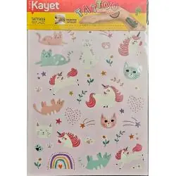 TATUAŻE DLA DZIECI KIDS ZWIERZĄTKA 5 ARKUSZY ZMYWALNE 3+