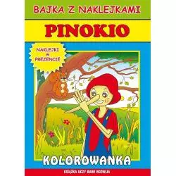 PINOKIO KOLOROWANKA BAJKA Z NAKLEJKAMI. 