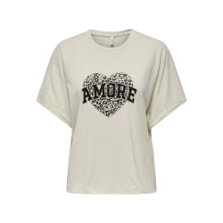 T-SHIRT DAMSKI BEŻOWY ROZMIAR L ONLY