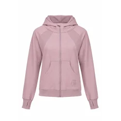 BLUZA BAWEŁNIANA BEŻOWA NA SUWAK ROZMIAR L MOLTON