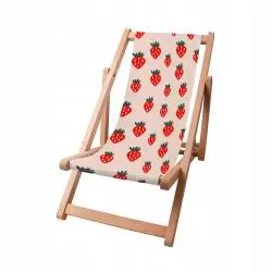 LEŻAK DREWNIANY DZIECIĘCY DREAMROOTS STRAWBERRY JAM TRUSKAWKI