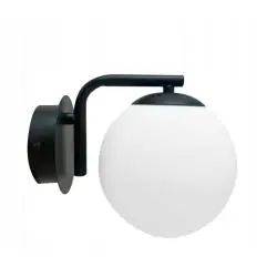 LAMPA ŚCIENNA CANDELLUX AMADEO CZARNA BIAŁA KULA SZKŁO E14 IP20