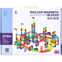 KLOCKI MAGNETYCZNE TORY 348 ELEMENTÓW HEDO 3+