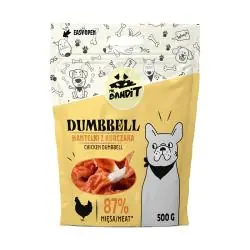 HANTELKI Z KURCZAKA DLA PSA 500G MAŁE ŚREDNIE RASY MR. BANDIT DUMBBEL