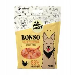 KOSTKI TRENINGOWE DLA PSA KURCZAK 500G 88,9% MIĘSA MR. BANDIT BONSO