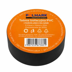 TAŚMA IZOLACYJNA PVC 20 M X 30 MM CZARNA POLMARK