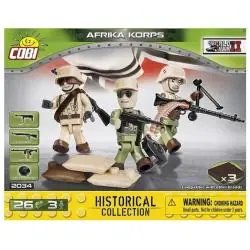 KLOCKI WWII AFRIKA KORPS 2034 3 FIGURKI 26 ELEMENTÓW COBI 5+