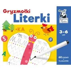 GRYZMOŁKI LITERKI 60 ZADAŃ GRAFOMOTORYKA NAUKA LITER 3-6 LAT