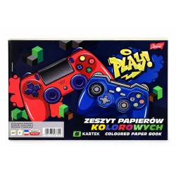 ZESZYT PAPIERÓW KOLOROWYCH A5 8 ARKUSZY 80 G ST. MAJEWSKI