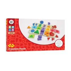 DREWNIANA UKŁADANKA EDUKACYJNA LICZBY KOLORY KSZTAŁTY 3+ BIGJIGS TOYS