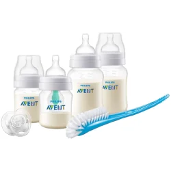 PHILIPS AVENT ZESTAW DO KARMIENIA ANTI-COLIC AIRFREE 4 BUTELKI SMOCZEK SZCZOTKA