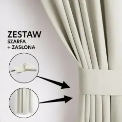 ZASŁONA ZACIEMNIAJĄCA RESTILO 140X270 KREMOWA BLACKOUT 3 WARSTWY 90%