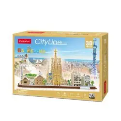 PUZZLE 3D BARCELONA CITY LINE MC256H ARCHITEKTURA MIASTA 8+
