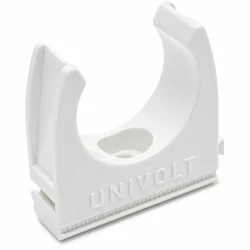ZACISK RUROWY DIETZEL UNIVOLT HFCL 20 MM BIAŁY PLASTIKOWY 100 SZT.
